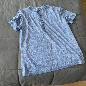 Mens Henley Casual Stylish Basic Short Sleeve